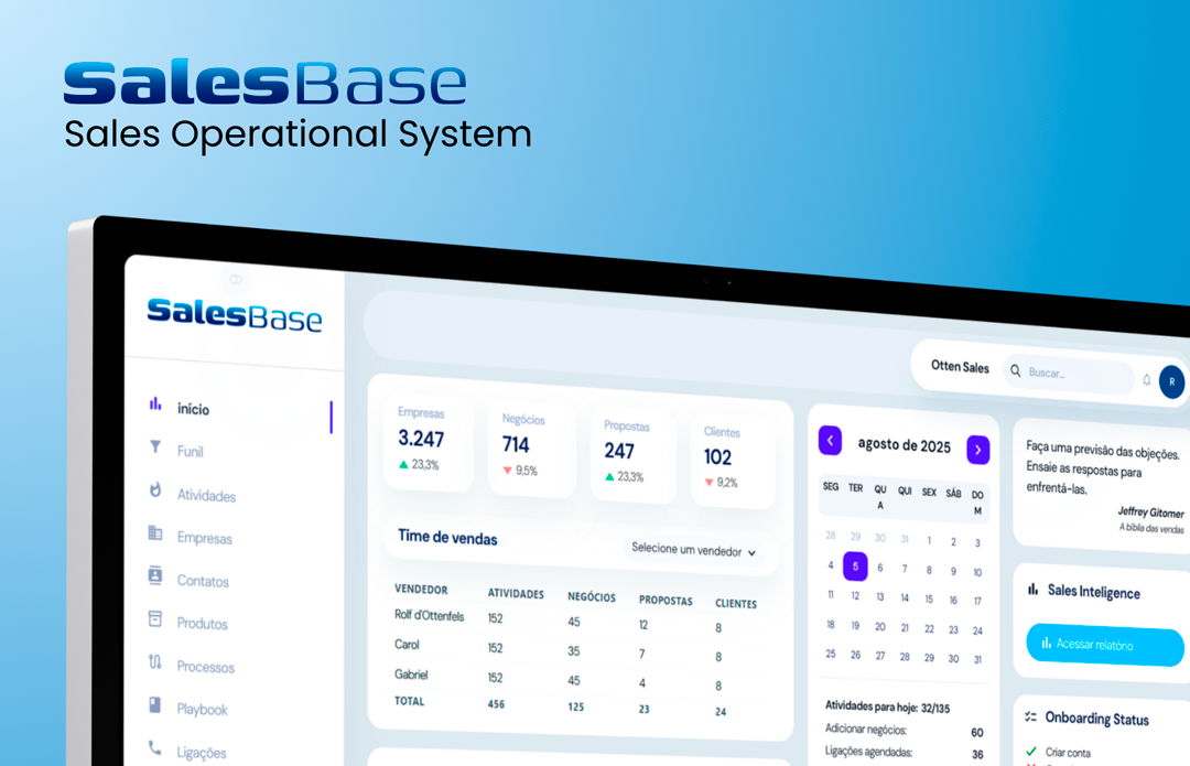 Interface do sistema SalesBase